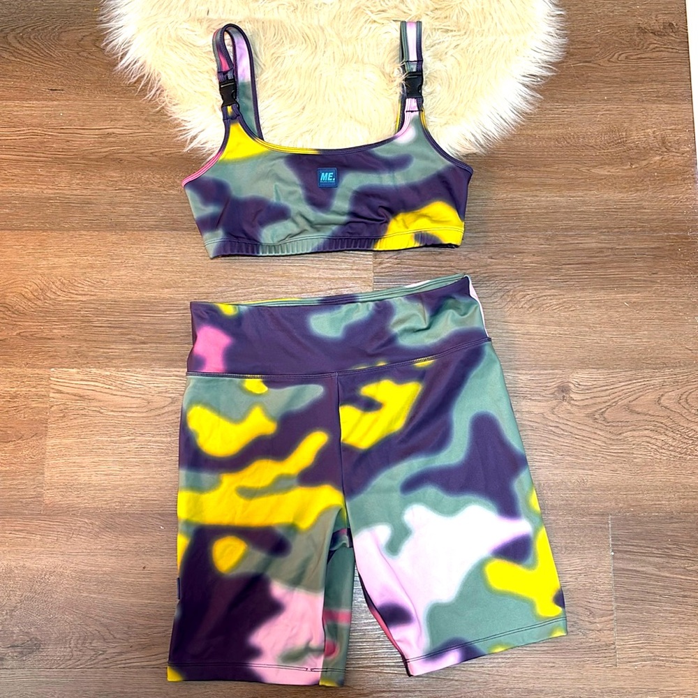 Melody Ehsani Camo Activewear Set – Sports Bra & Biker Shorts